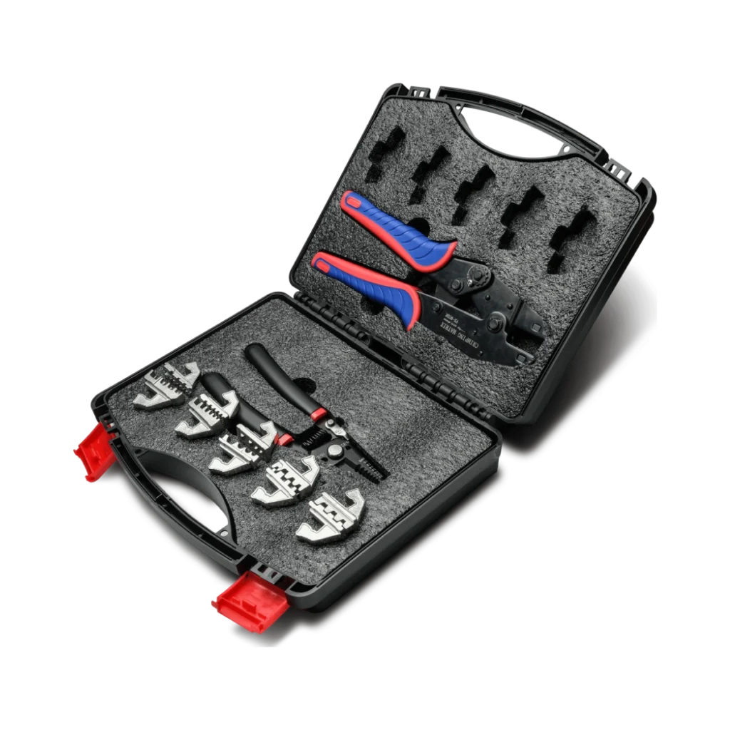 Ratschen-Crimpzangen-Set mit Abisolierzange